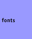 fonts and spot illustration